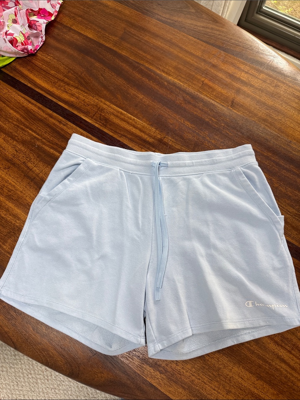Champion Pale Blue Women's Terry Athletic Shorts